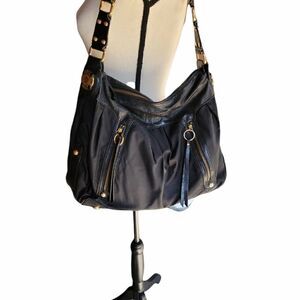 Donald J. Pliner Leather & Nylon Shoulder Bag
